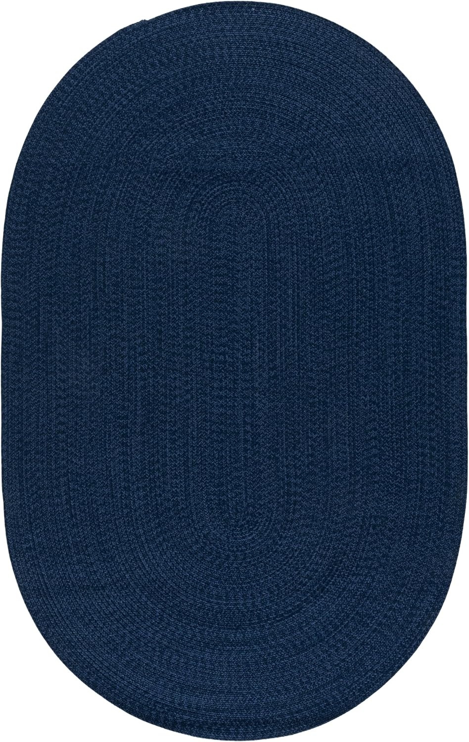 image:imageSAFAVIEH Washable Rug Outdoor Braided Collection 5 x 8 Oval Green Handmade amp Reversible NonShedding amp Easy to Clean Ideal for Patio Backyard Mudroom BRD315ANavy