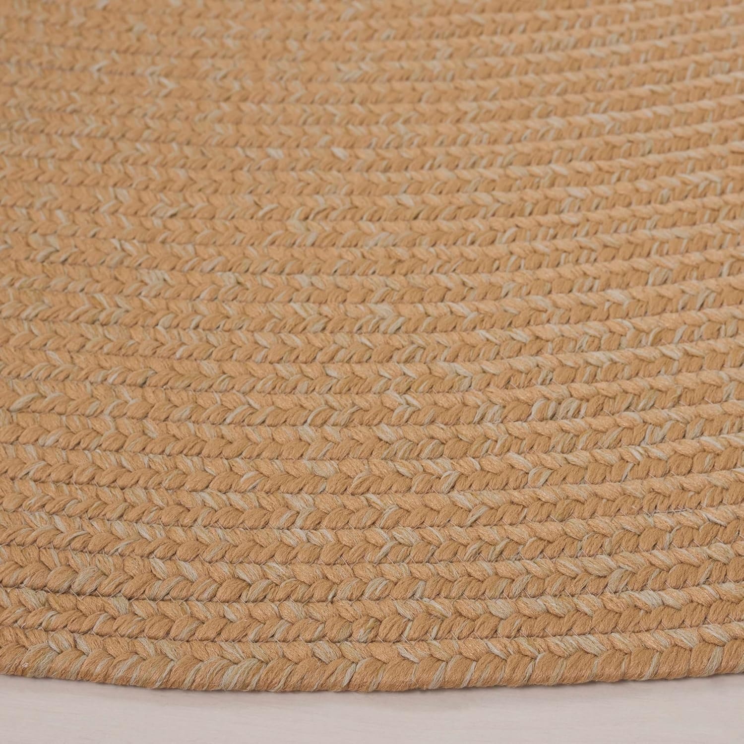 image:imageSAFAVIEH Washable Rug Outdoor Braided Collection 5 x 8 Oval Green Handmade amp Reversible NonShedding amp Easy to Clean Ideal for Patio Backyard Mudroom BRD315ABeigeTan
