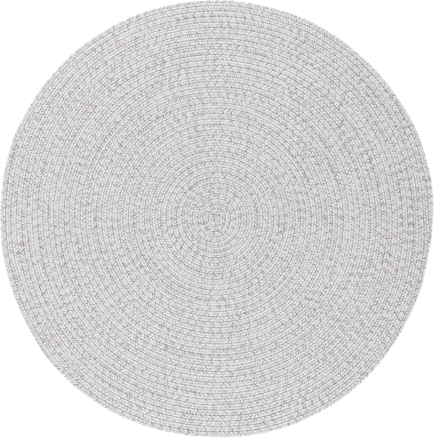 image:imageSAFAVIEH Washable Rug Outdoor Braided Collection 5 x 8 Oval Green Handmade amp Reversible NonShedding amp Easy to Clean Ideal for Patio Backyard Mudroom BRD315ASilverGrey
