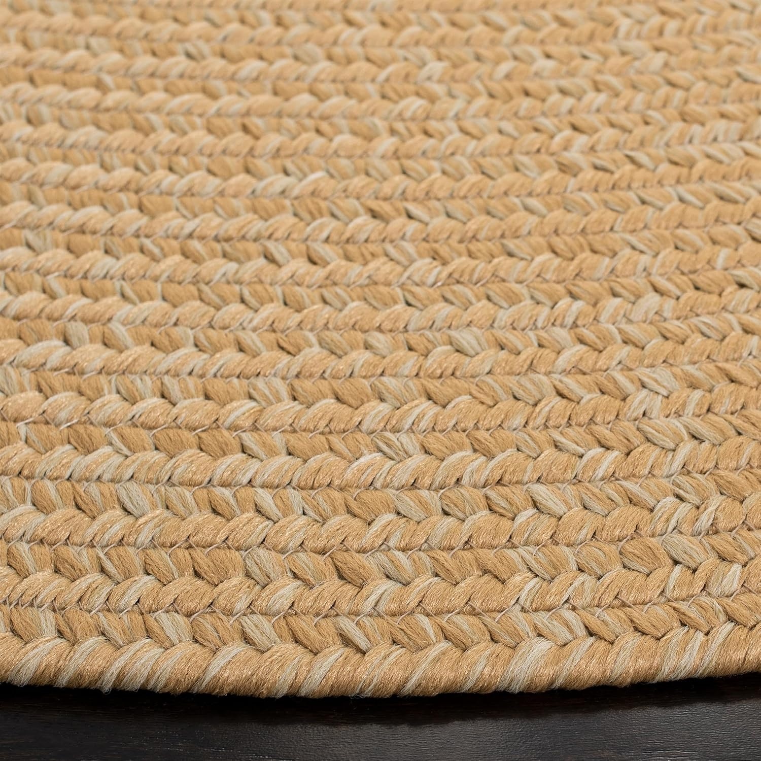 image:imageSAFAVIEH Washable Rug Outdoor Braided Collection 5 x 8 Oval Green Handmade amp Reversible NonShedding amp Easy to Clean Ideal for Patio Backyard Mudroom BRD315ABeigeTan