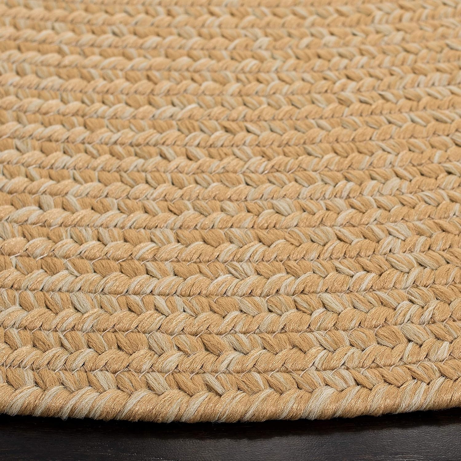 image:imageSAFAVIEH Washable Rug Outdoor Braided Collection 5 x 8 Oval Green Handmade amp Reversible NonShedding amp Easy to Clean Ideal for Patio Backyard Mudroom BRD315ABeigeTan