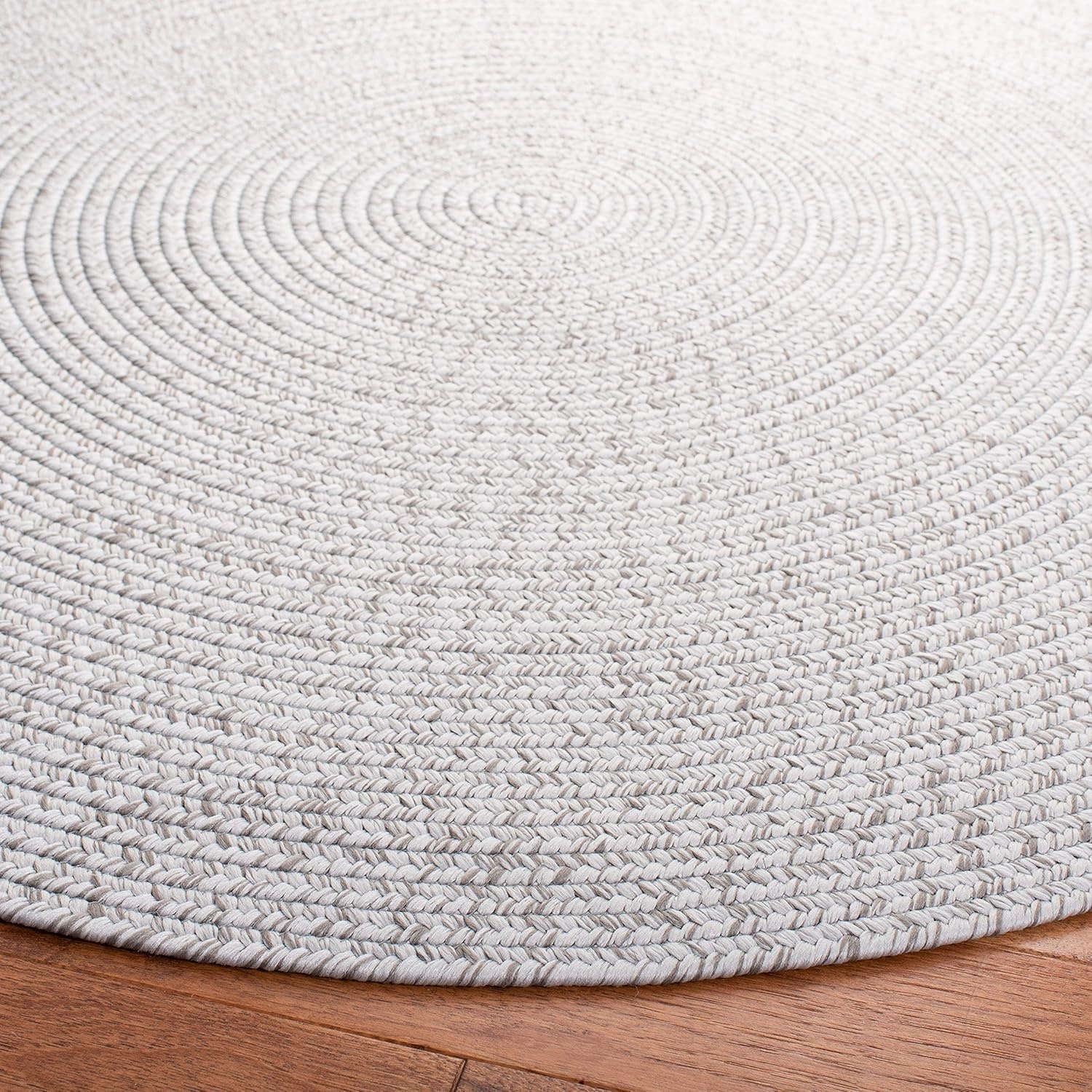 image:imageSAFAVIEH Washable Rug Outdoor Braided Collection 5 x 8 Oval Green Handmade amp Reversible NonShedding amp Easy to Clean Ideal for Patio Backyard Mudroom BRD315ASilverGrey