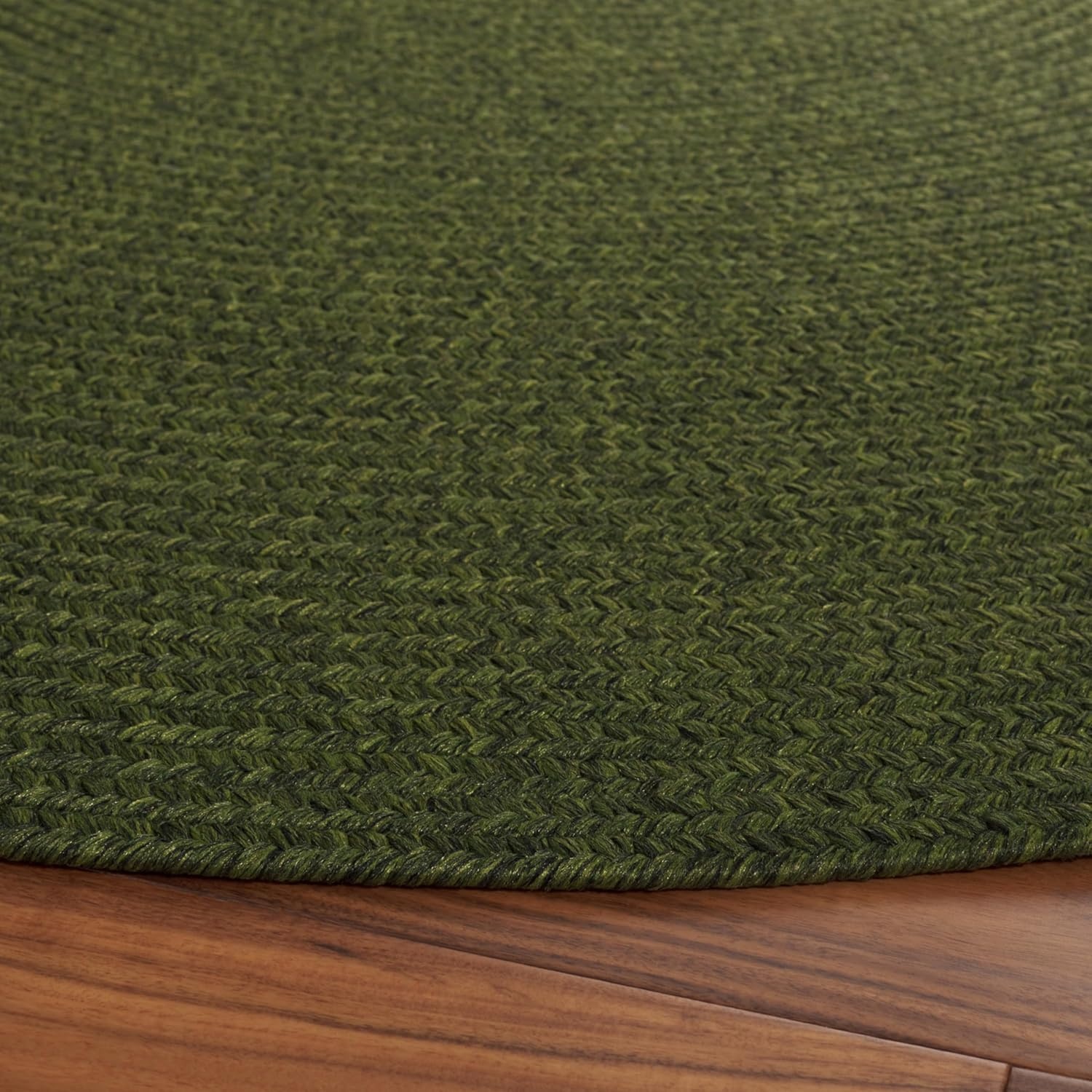 image:imageSAFAVIEH Washable Rug Outdoor Braided Collection 5 x 8 Oval Green Handmade amp Reversible NonShedding amp Easy to Clean Ideal for Patio Backyard Mudroom BRD315AGreen