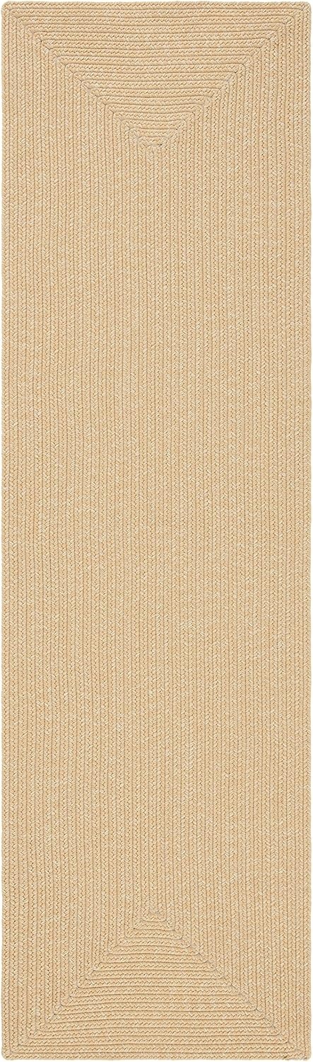 image:imageSAFAVIEH Washable Rug Outdoor Braided Collection 5 x 8 Oval Green Handmade amp Reversible NonShedding amp Easy to Clean Ideal for Patio Backyard Mudroom BRD315ABeigeTan