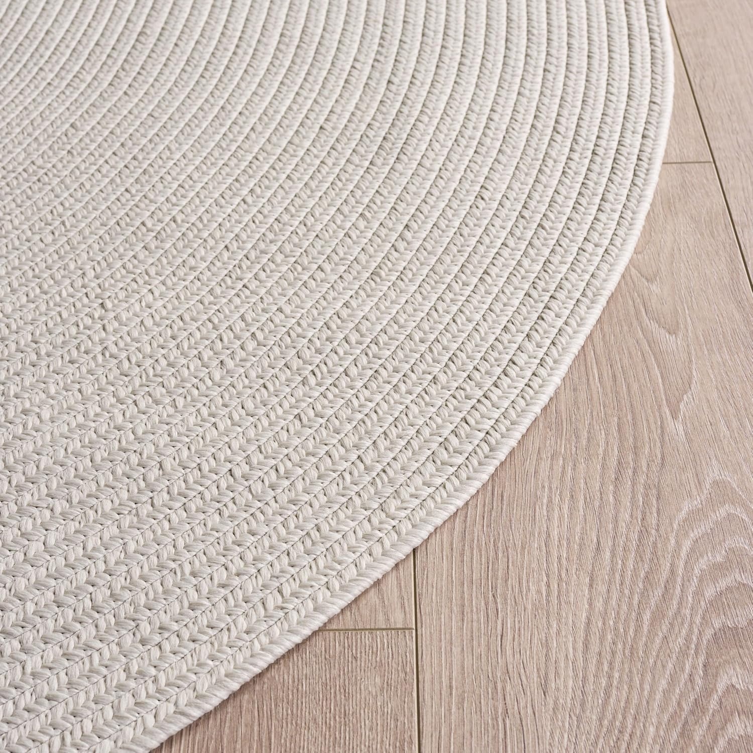 image:imageSAFAVIEH Washable Rug Outdoor Braided Collection 5 x 8 Oval Green Handmade amp Reversible NonShedding amp Easy to Clean Ideal for Patio Backyard Mudroom BRD315ACream