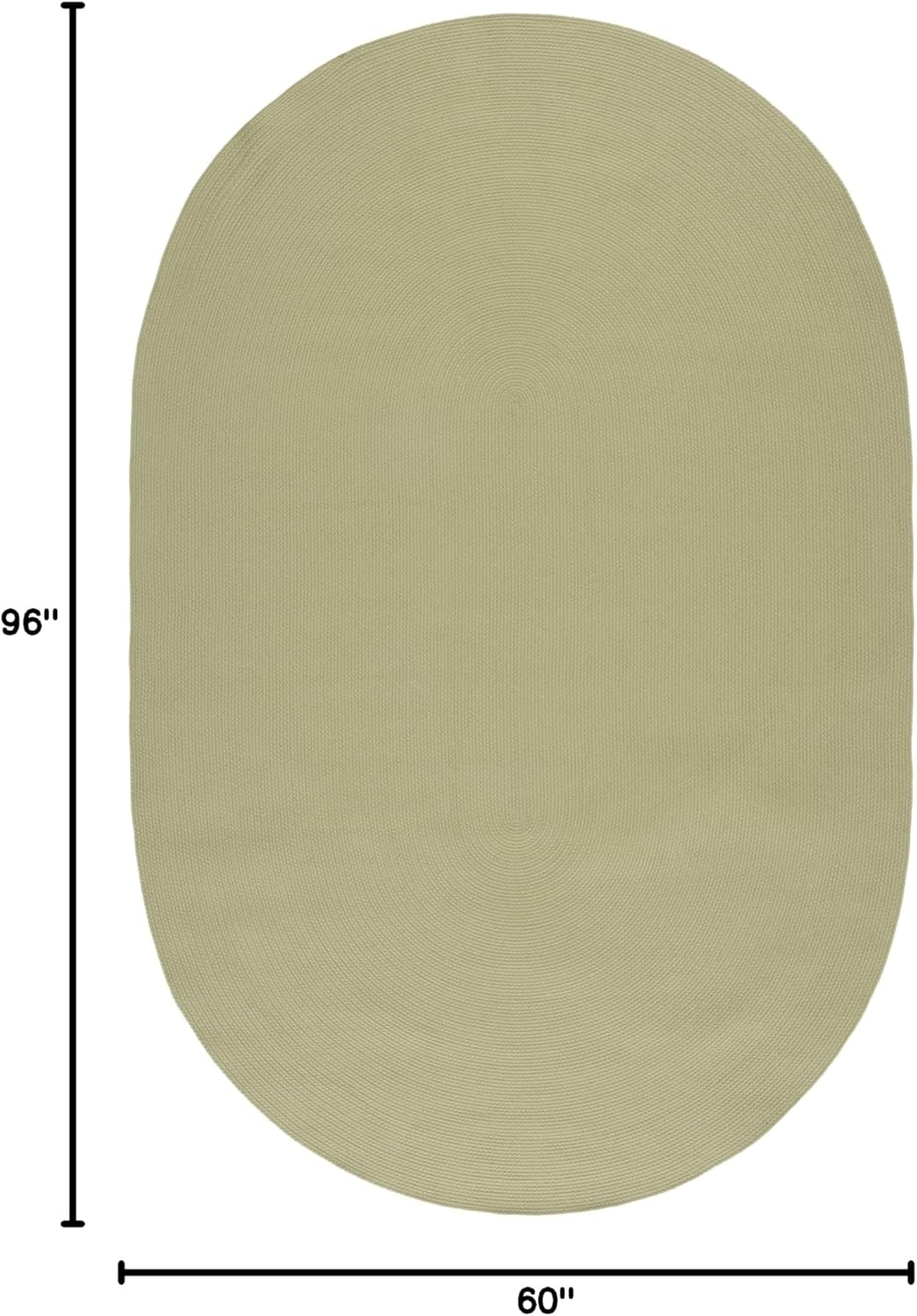 image:imageSAFAVIEH Washable Rug Outdoor Braided Collection 5 x 8 Oval Green Handmade amp Reversible NonShedding amp Easy to Clean Ideal for Patio Backyard Mudroom BRD315ASage