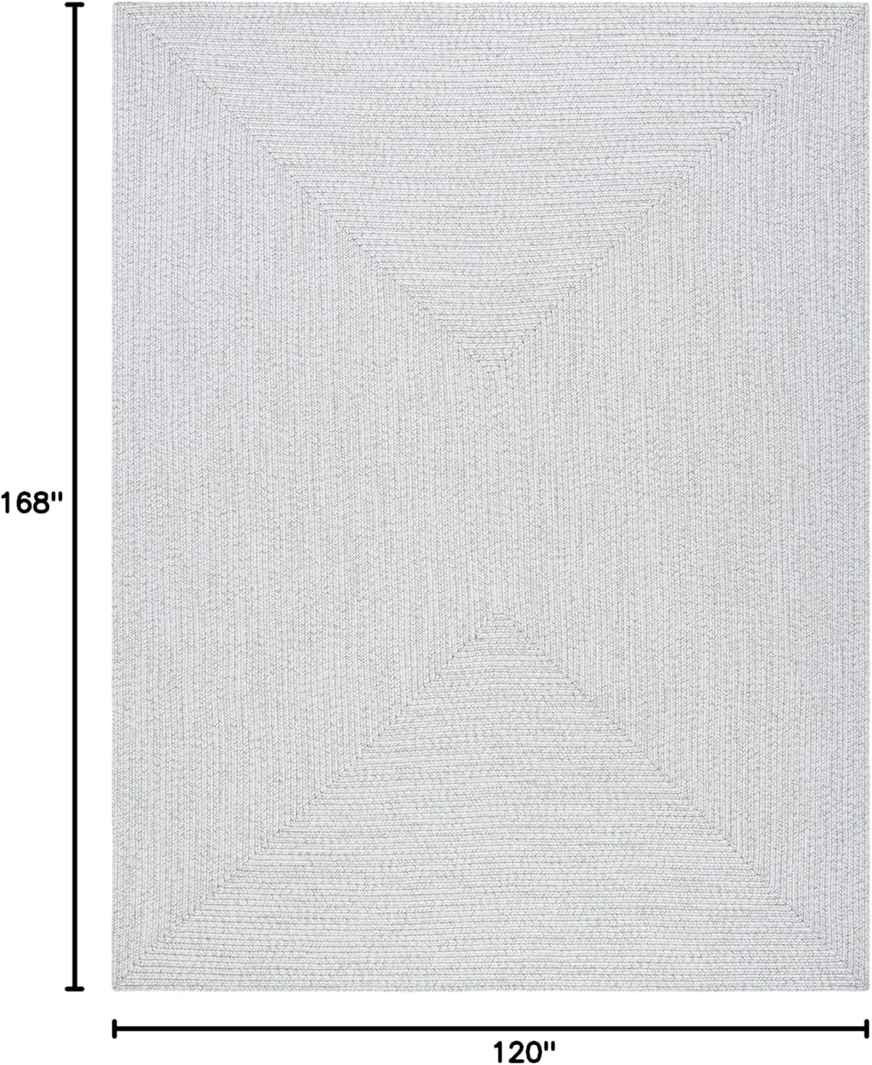 image:imageSAFAVIEH Washable Rug Outdoor Braided Collection 5 x 8 Oval Green Handmade amp Reversible NonShedding amp Easy to Clean Ideal for Patio Backyard Mudroom BRD315ASilverGrey