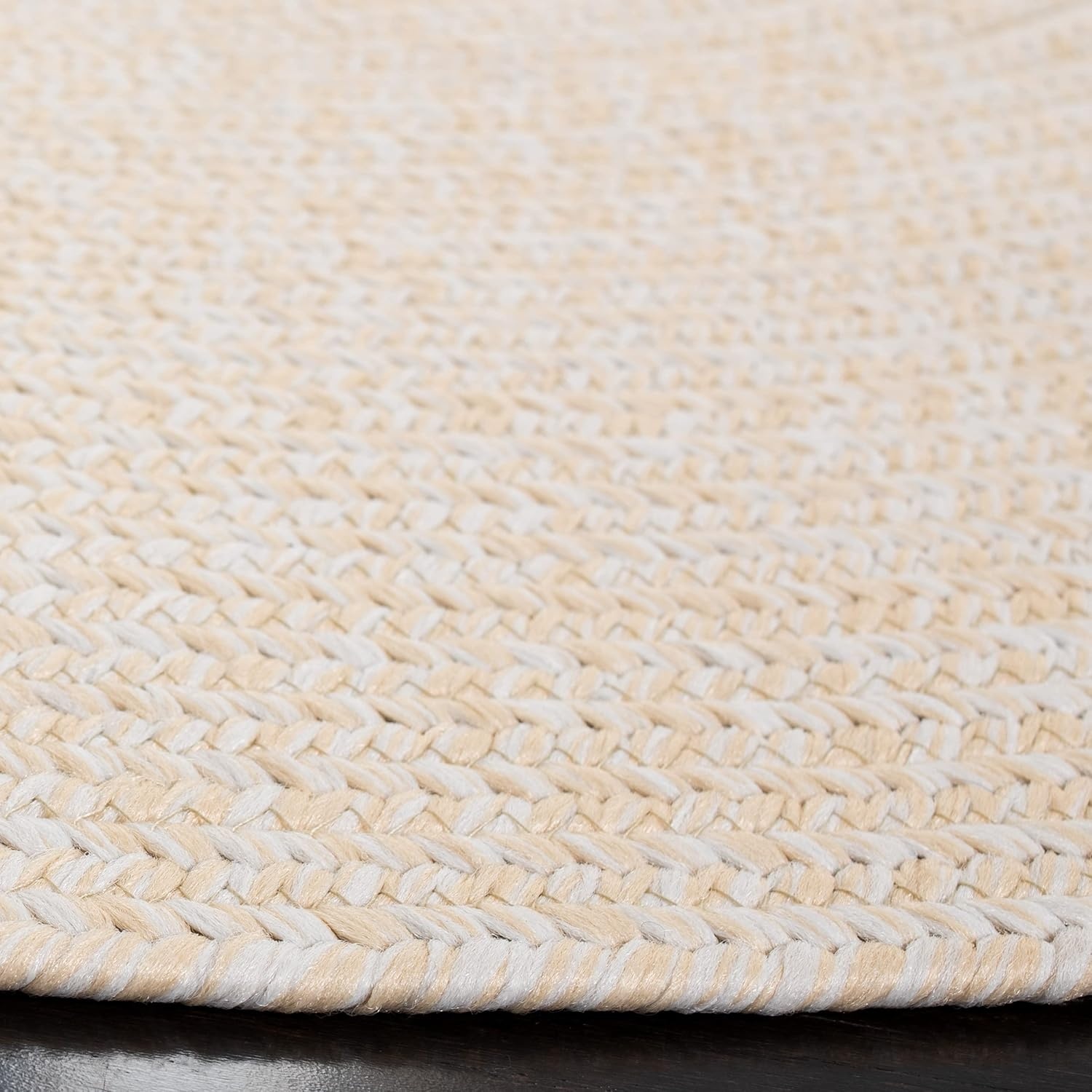 image:imageSAFAVIEH Washable Rug Outdoor Braided Collection 5 x 8 Oval Green Handmade amp Reversible NonShedding amp Easy to Clean Ideal for Patio Backyard Mudroom BRD315AIvoryBeige