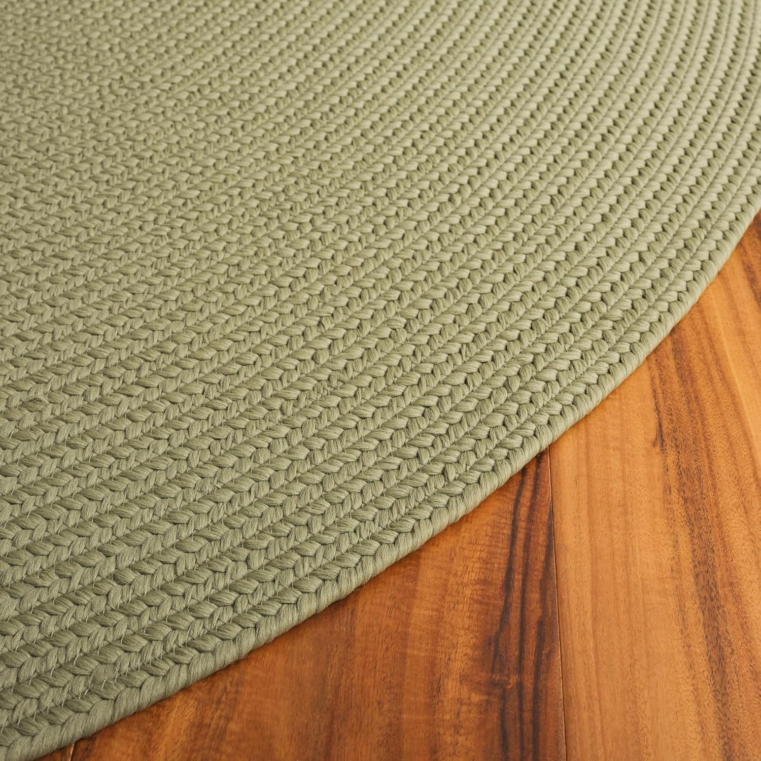 image:imageSAFAVIEH Washable Rug Outdoor Braided Collection 5 x 8 Oval Green Handmade amp Reversible NonShedding amp Easy to Clean Ideal for Patio Backyard Mudroom BRD315ASage