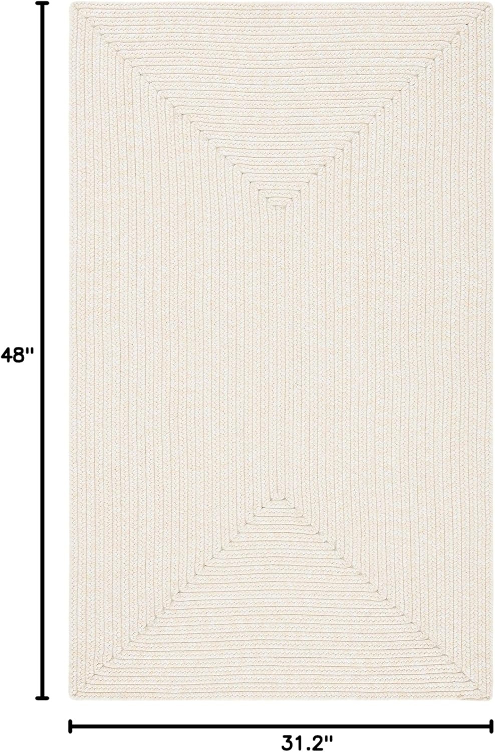 image:imageSAFAVIEH Washable Rug Outdoor Braided Collection 5 x 8 Oval Green Handmade amp Reversible NonShedding amp Easy to Clean Ideal for Patio Backyard Mudroom BRD315AIvoryBeige