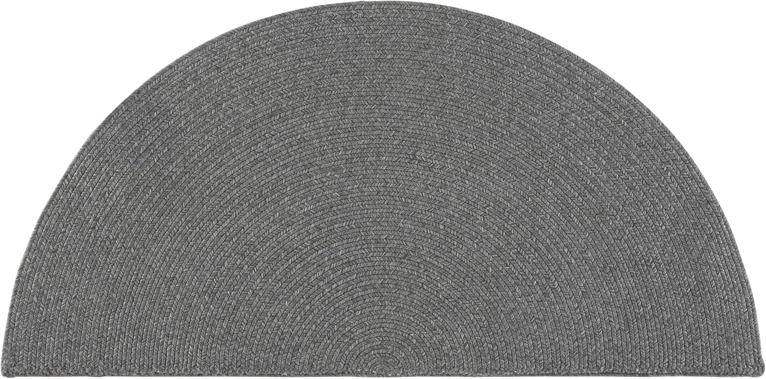 image:imageSAFAVIEH Washable Rug Outdoor Braided Collection 5 x 8 Oval Green Handmade amp Reversible NonShedding amp Easy to Clean Ideal for Patio Backyard Mudroom BRD315ADark Grey