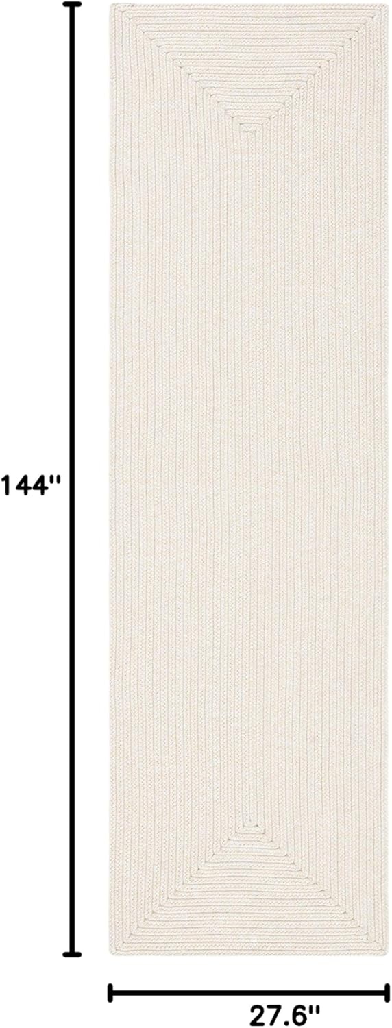 image:imageSAFAVIEH Washable Rug Outdoor Braided Collection 5 x 8 Oval Green Handmade amp Reversible NonShedding amp Easy to Clean Ideal for Patio Backyard Mudroom BRD315AIvoryBeige