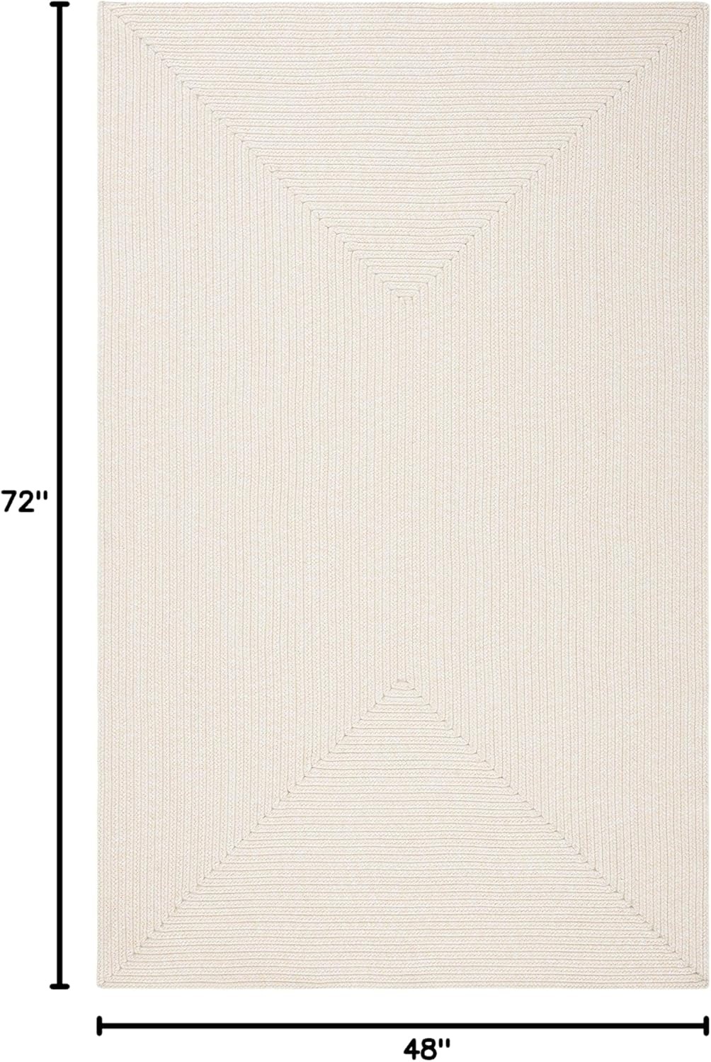image:imageSAFAVIEH Washable Rug Outdoor Braided Collection 5 x 8 Oval Green Handmade amp Reversible NonShedding amp Easy to Clean Ideal for Patio Backyard Mudroom BRD315AIvoryBeige
