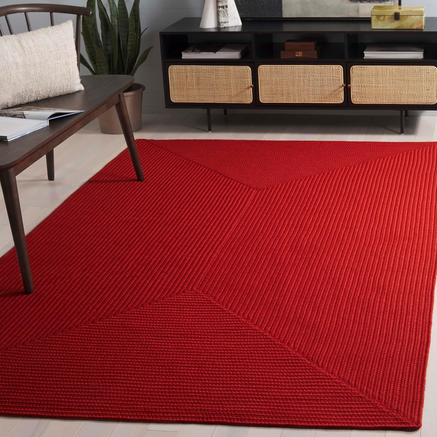 image:imageSAFAVIEH Washable Rug Outdoor Braided Collection 5 x 8 Oval Green Handmade amp Reversible NonShedding amp Easy to Clean Ideal for Patio Backyard Mudroom BRD315ARust