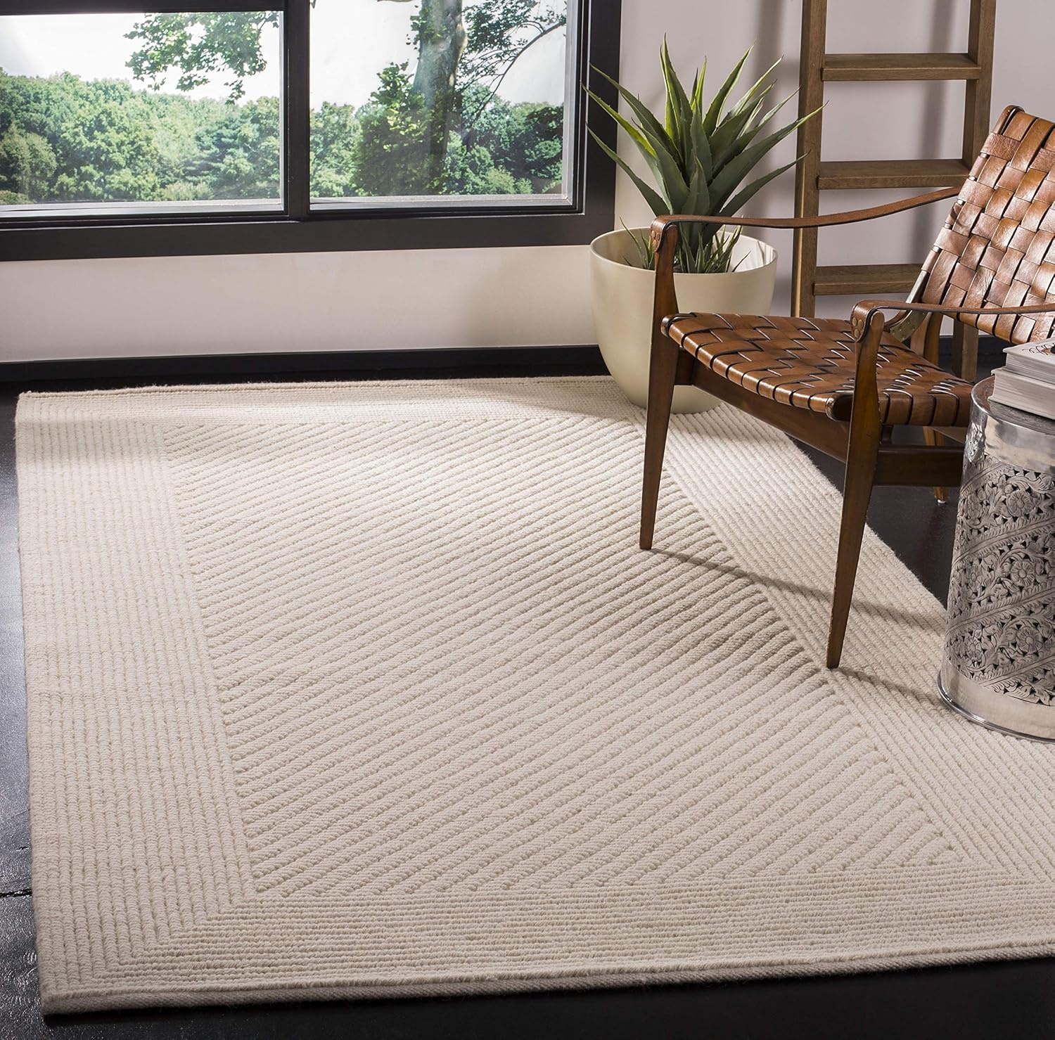 image:imageSafavieh Natura Collection Runner Rug 23 x 8 Ivory Handmade Wool Ideal for High Traffic Areas in Living Room Bedroom NAT450AIvory