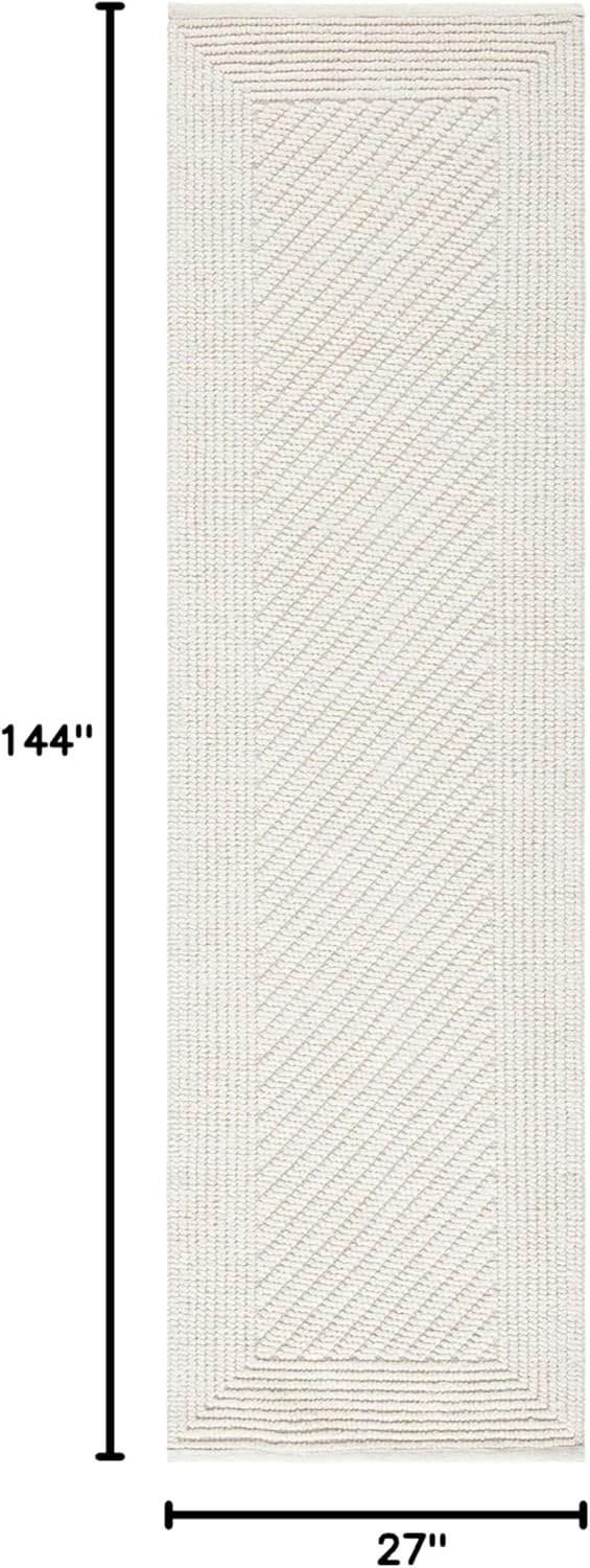 image:imageSafavieh Natura Collection Runner Rug 23 x 8 Ivory Handmade Wool Ideal for High Traffic Areas in Living Room Bedroom NAT450AIvory