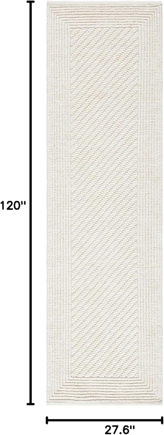 image:imageSafavieh Natura Collection Runner Rug 23 x 8 Ivory Handmade Wool Ideal for High Traffic Areas in Living Room Bedroom NAT450AIvory