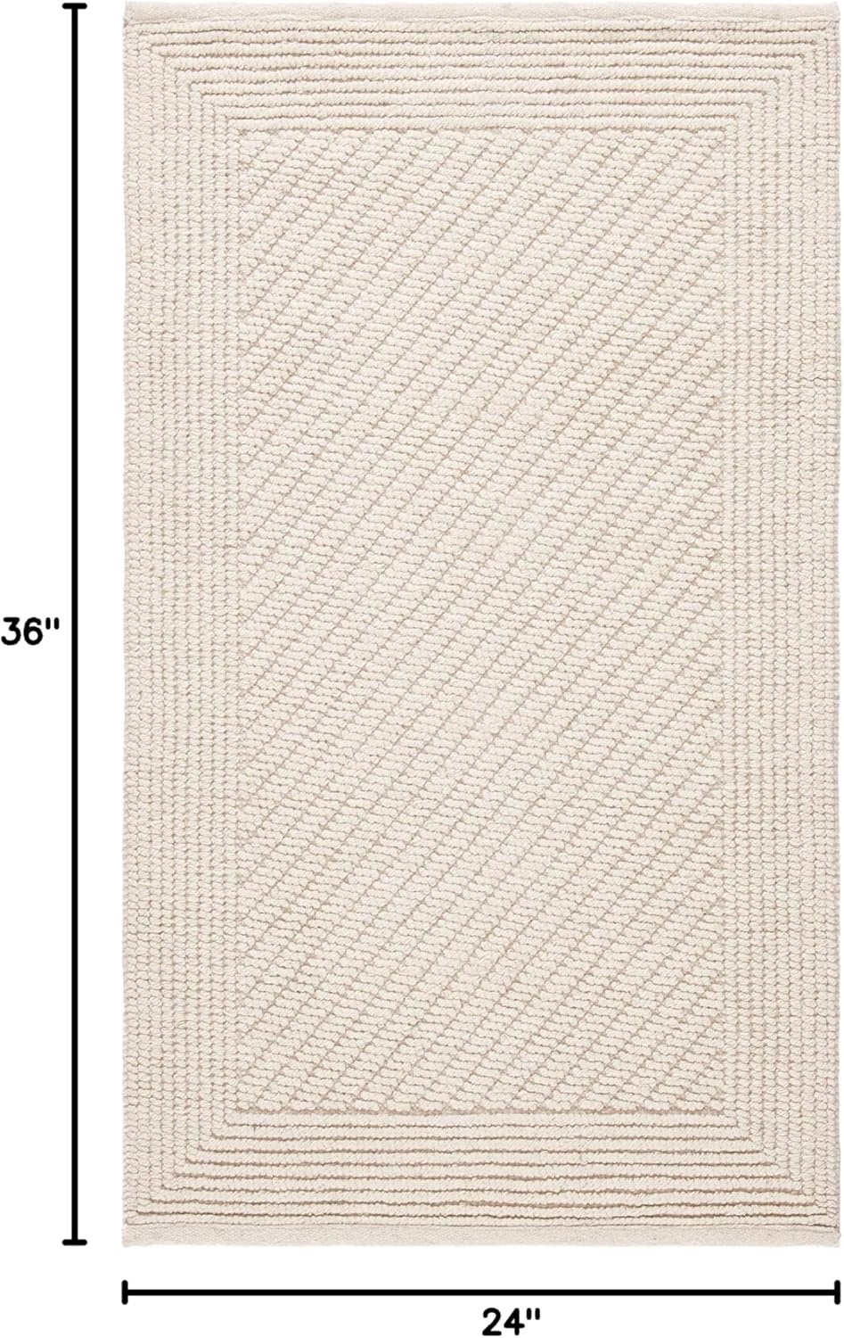 image:imageSafavieh Natura Collection Runner Rug 23 x 8 Ivory Handmade Wool Ideal for High Traffic Areas in Living Room Bedroom NAT450AIvory