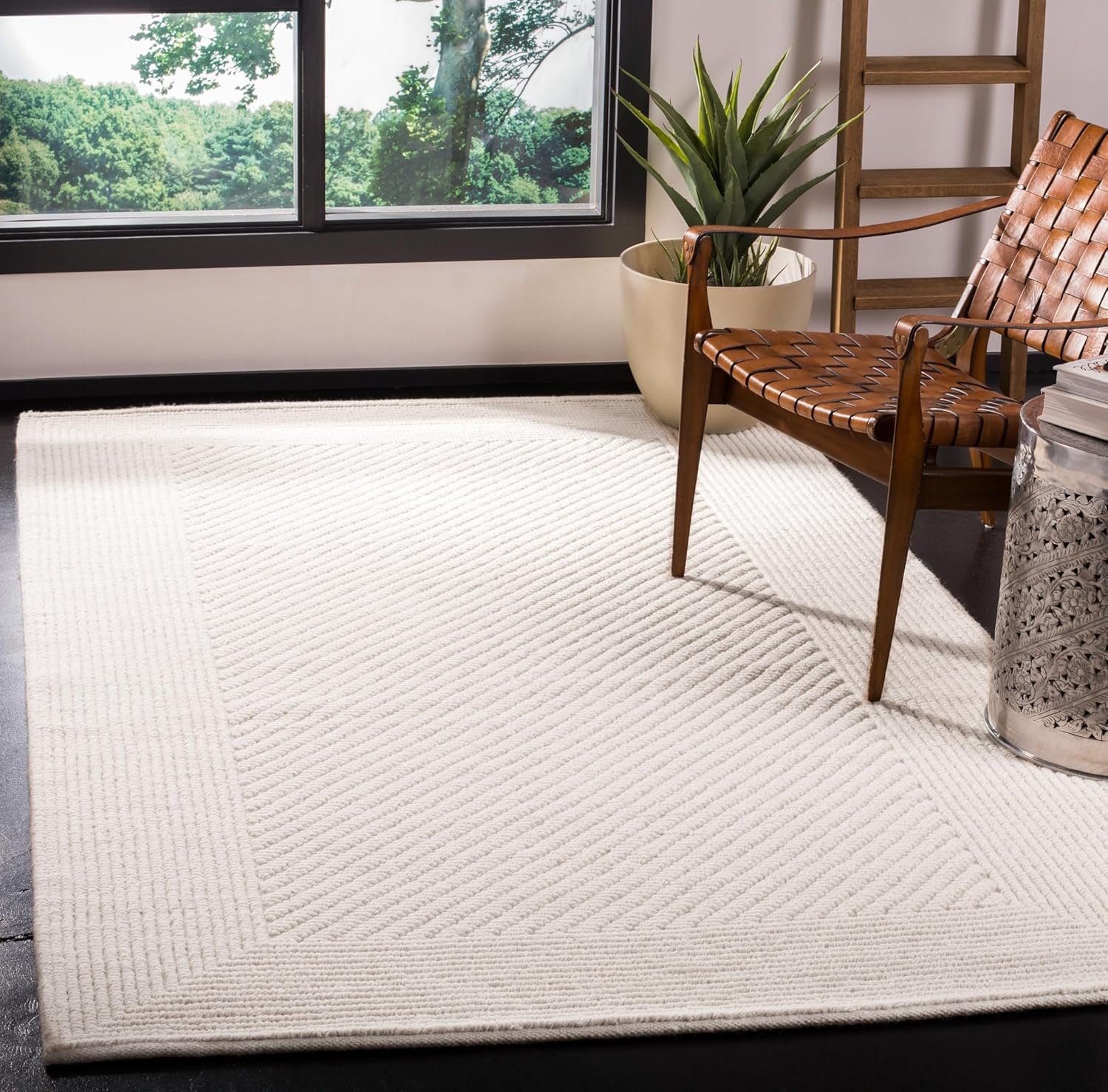image:imageSafavieh Natura Collection Runner Rug 23 x 8 Ivory Handmade Wool Ideal for High Traffic Areas in Living Room Bedroom NAT450AIvory