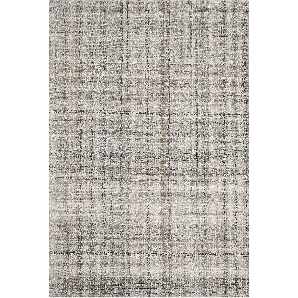 image:imageSAFAVIEH Abstract Collection Area Rug 8 Round Ivory amp Beige Handmade Wool amp Viscose Ideal for High Traffic Areas in Living Room Bedroom ABT141DCamelBlack