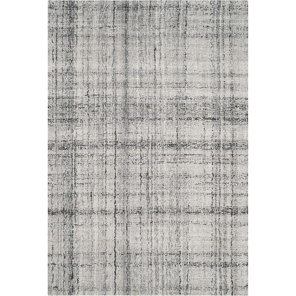 image:imageSAFAVIEH Abstract Collection Area Rug 8 Round Ivory amp Beige Handmade Wool amp Viscose Ideal for High Traffic Areas in Living Room Bedroom ABT141DGreyBlack