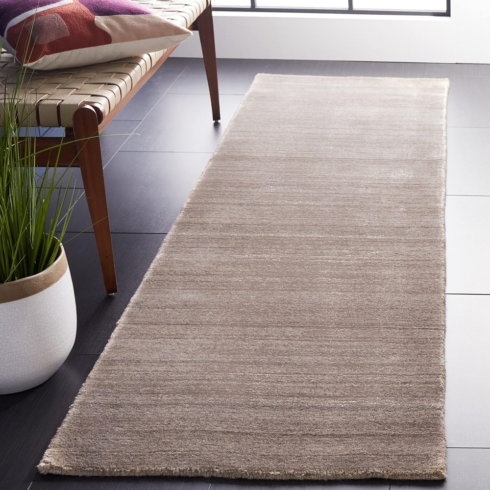 image:imageSAFAVIEH Area Rug 8x10 Himalaya Collection Large Stone Handmade Wool Ideal for Living Room Bedroom Office Dining Space HIM820ATaupe