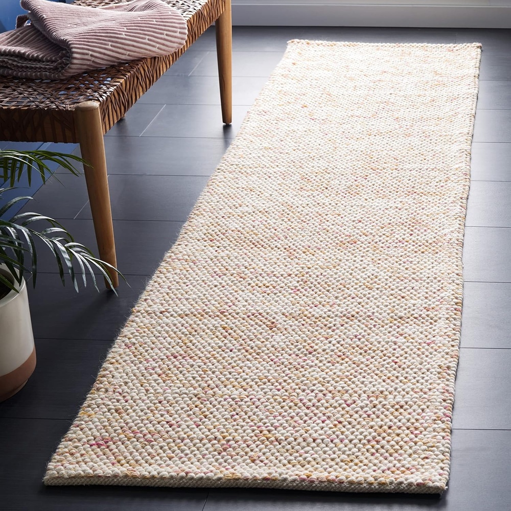 image:imageSAFAVIEH Area Rug 8x10  Natura Collection  Large  Grey amp Ivory Handmade Wool Ideal for Living Room Bedroom Dining Space NAT182FRedIvory