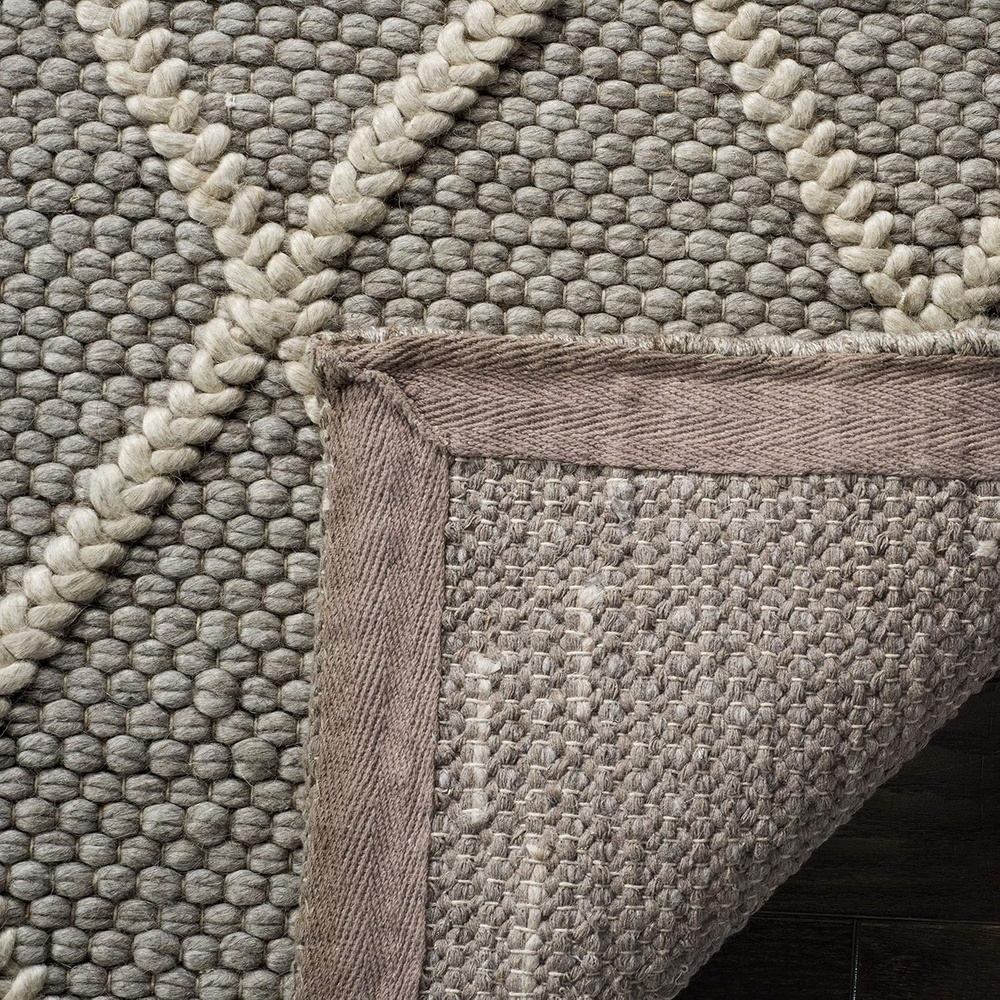 image:imageSAFAVIEH Area Rug 8x10 Natura Collection Large Ivory amp Ivory Handmade Wool amp Viscose Ideal for Living Room Bedroom Dining Space NAT310AGrey