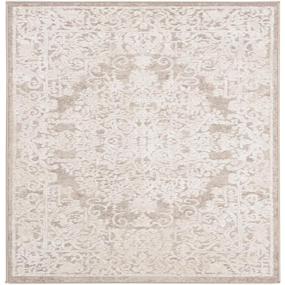 image:imageSAFAVIEH Area Rug 8x10 Reflection Collection Large Cream amp Ivory NonShedding amp Easy Cleaning Ideal for Living Room Bedroom Dining Space RFT664DBeigeCream