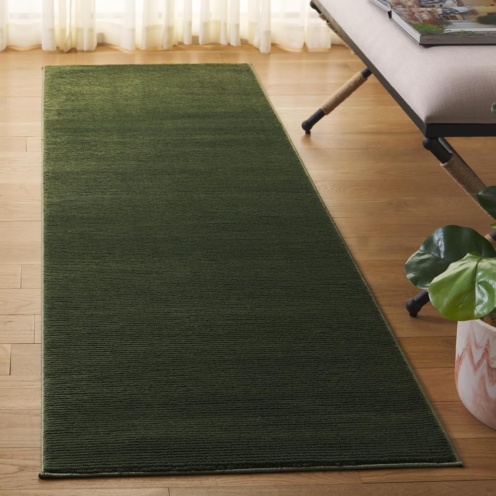 image:imageSAFAVIEH Area Rug 8x10 Revive Collection Large Green Solid Pattern NonShedding amp Easy Cleaning Ideal for Living Room Bedroom Office Dining Space REV102YGreen