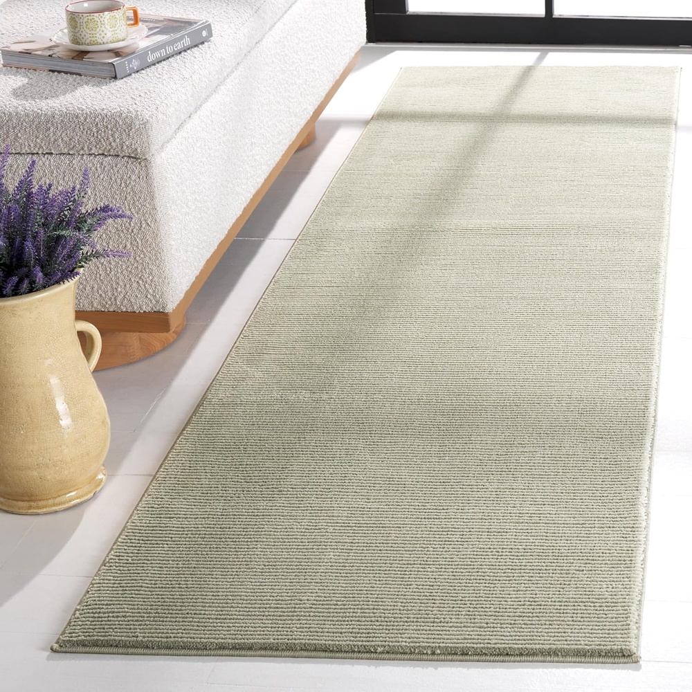 image:imageSAFAVIEH Area Rug 8x10 Revive Collection Large Green Solid Pattern NonShedding amp Easy Cleaning Ideal for Living Room Bedroom Office Dining Space REV102YSage