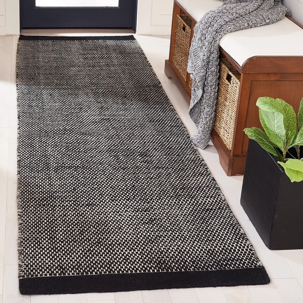 image:imageSAFAVIEH Area Rug 8x10 Vermont Collection Large Ivory Handmade Wool Ideal for Living Room Bedroom Office Dining Space VRM807ABlack