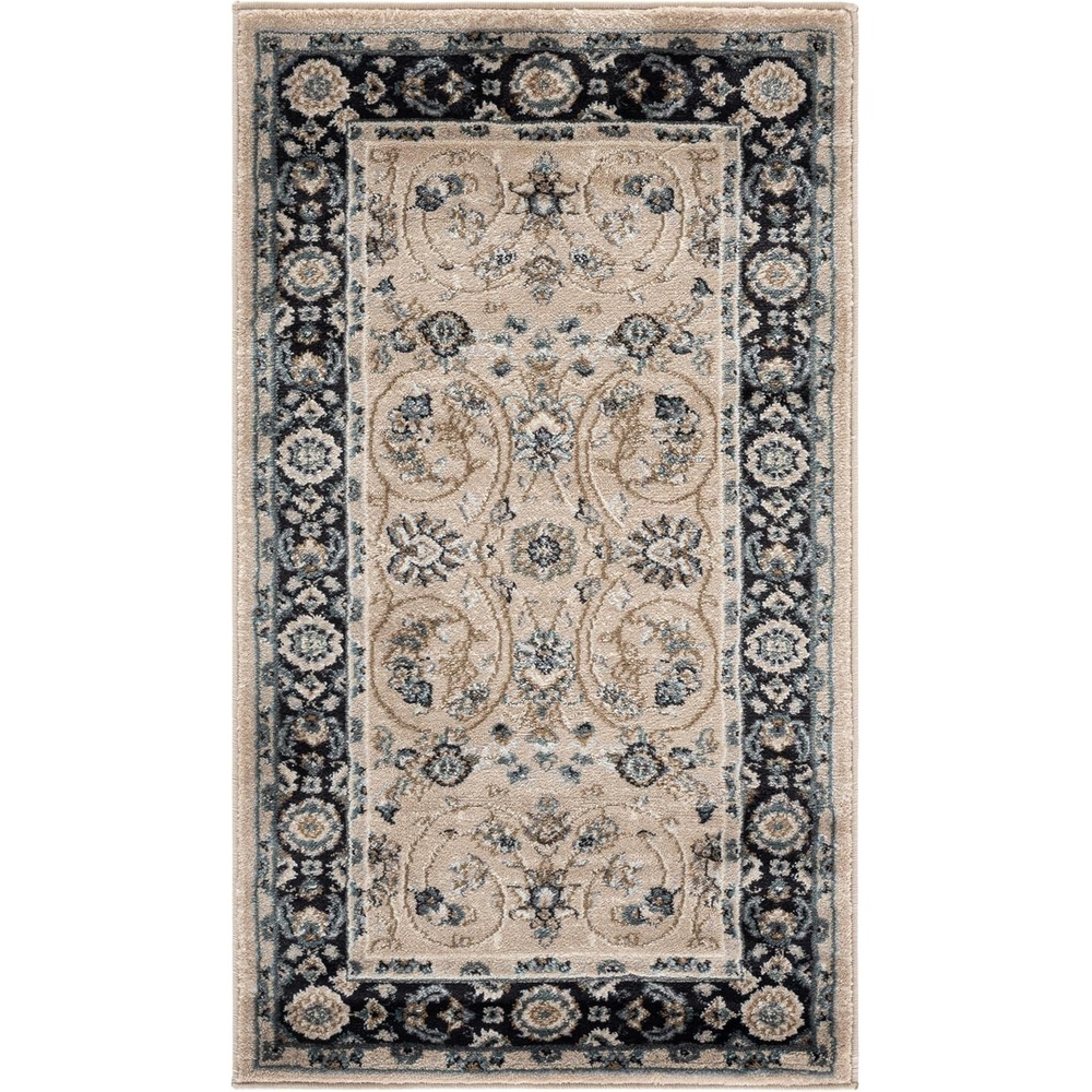 image:imageSAFAVIEH Lyndhurst Collection Area Rug 8 x 10 Anthracite amp Cream Traditional Oriental Design NonShedding amp Easy Care Ideal for High Traffic Areas in Living Room Bedroom LNH340DLight BeigeAnthracite