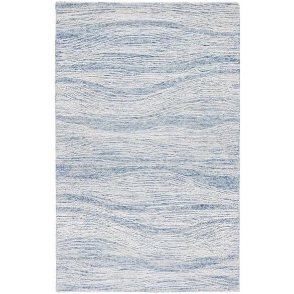 image:imageSAFAVIEH Metro Collection 8 x 10 NaturalIvory MET995A Handmade Premium Wool Living Room Dining Bedroom Area RugBlueIvory