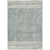 SAFAVIEH Abstract Collection Area Rug – 10′ Square, Ivory & Charcoal, Handmade Wool, Ideal for High Traffic Areas in Living Room, Bedroom (ABT340H)(Ivory/Blue)