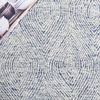 SAFAVIEH Abstract Collection Area Rug – 10′ Square, Ivory & Charcoal, Handmade Wool, Ideal for High Traffic Areas in Living Room, Bedroom (ABT340H)(Ivory/Navy)