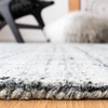 SAFAVIEH Abstract Collection Area Rug – 8′ Round, Ivory & Beige, Handmade Wool & Viscose, Ideal for High Traffic Areas in Living Room, Bedroom (ABT141D)(Grey/Black)