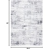 SAFAVIEH Amelia Collection Area Rug – 8′ x 10′, Ivory & Blue, Modern Abstract Design, Non-Shedding & Easy Care, Ideal for High Traffic Areas in Living Room, Bedroom (ALA700A)(Ivory/Grey)