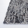 SAFAVIEH Area Rug 8×10 – Abstract Collection – Large – Light Grey & Ivory, Handmade Wool, Ideal for Living Room, Bedroom, Office, Dining Space (ABT468F)(Black/Grey)