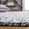SAFAVIEH Area Rug 8×10 – Abstract Collection – Large – Light Grey & Ivory, Handmade Wool, Ideal for Living Room, Bedroom, Office, Dining Space (ABT468F)(Black/Ivory)