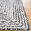 SAFAVIEH Area Rug 8×10 – Braided Collection – Large – Blue & Ivory, Handmade Cotton, Ideal for Living Room, Bedroom, Office, Dining Space (BRD260M)(Black/Navy)