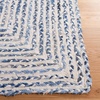 SAFAVIEH Area Rug 8×10 – Braided Collection – Large – Blue & Ivory, Handmade Cotton, Ideal for Living Room, Bedroom, Office, Dining Space (BRD260M)(Blue/Ivory)
