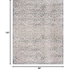 SAFAVIEH Area Rug 8×10 – Brentwood Collection – Large – Light Grey & Blue, Damask Pattern, Non-Shedding & Easy Cleaning, Ideal for Living Room, Bedroom, Office, Dining Space (BNT810G)