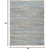 SAFAVIEH Area Rug 8×10 – Cape Cod Collection – Large – Natural & Blue, Handmade Flat Weave Braided Jute, Ideal for Living Room, Bedroom, Office, Dining Space (CAP353A)