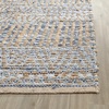 SAFAVIEH Area Rug 8×10 – Cape Cod Collection – Large – Natural & Blue, Handmade Flat Weave Braided Jute, Ideal for Living Room, Bedroom, Office, Dining Space (CAP353A)