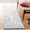 SAFAVIEH Area Rug 8×10 – Capri Collection – Large – Ivory & Blue, Handmade Wool, Ideal for Living Room, Bedroom, Office, Dining Space (CPR208A)(Ivory/Blue)
