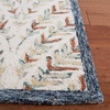 SAFAVIEH Area Rug 8×10 – Capri Collection – Large – Ivory & Blue, Handmade Wool, Ideal for Living Room, Bedroom, Office, Dining Space (CPR208A)(Ivory/Green)