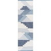 SAFAVIEH Area Rug 8×10 – Kenya Collection – Large – Black & Ivory, Handmade Wool, Southwestern Design, Ideal for Living Room, Bedroom, Dining Space (KNY278Z)(Blue/Ivory)