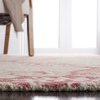SAFAVIEH Area Rug 8×10 – Micro-Loop Collection – Large – Beige, Handmade Wool, Ideal for Living Room, Bedroom, Office, Dining Space (MLP539B)(Pink/Beige)
