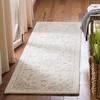 SAFAVIEH Area Rug 8×10 – Micro-Loop Collection – Large – Light Grey & Ivory, Handmade Wool, Medallion Design, Ideal for Living Room, Bedroom, Office, Dining Space (MLP505F)(Navy/Ivory)